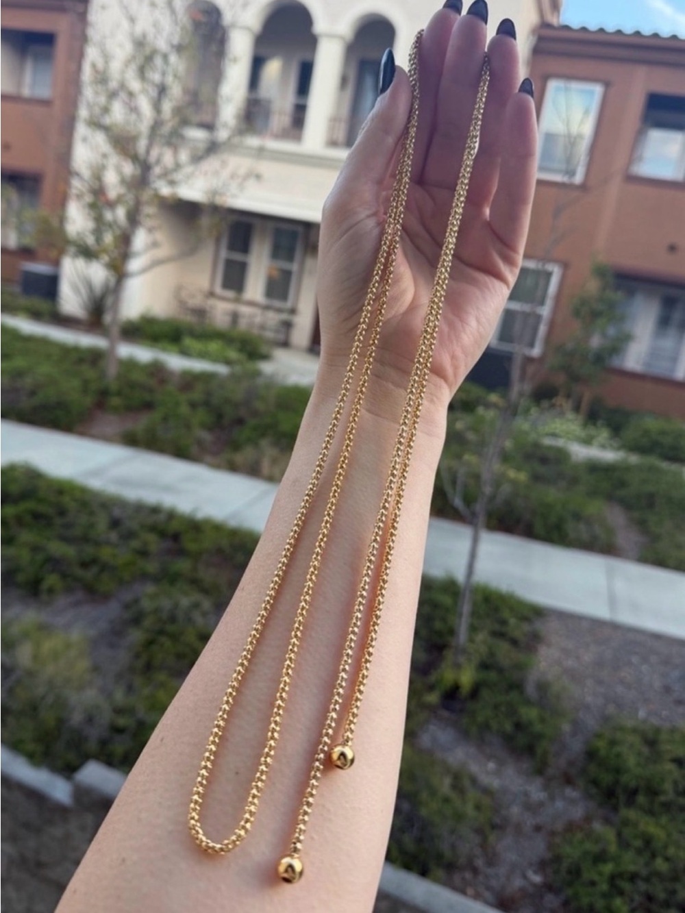 Convertible Wrap Lariat Necklace 18k gold plated - Picture 5 of 5